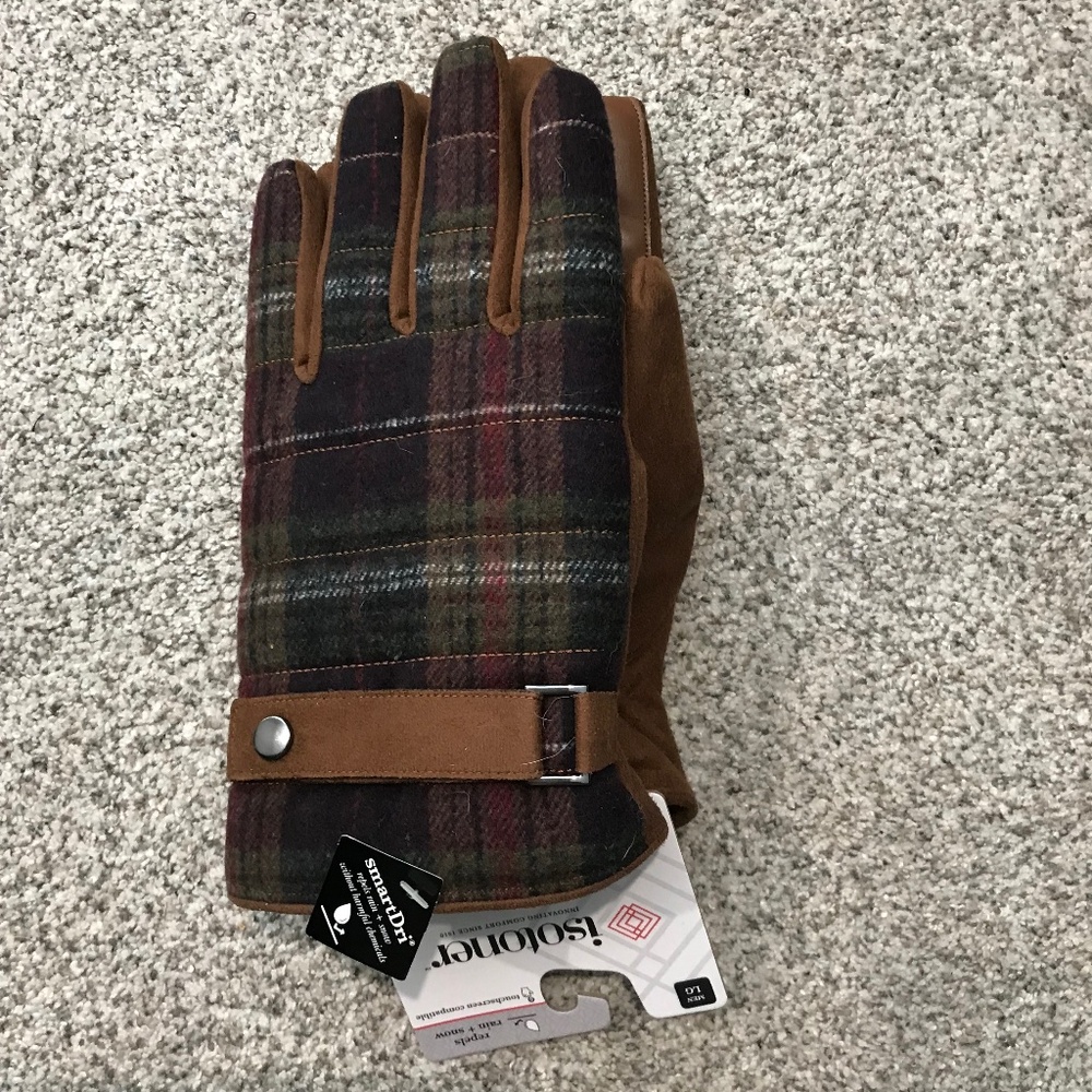 Isotoner Quilted Plaid Gloves - Picture 3 of 3